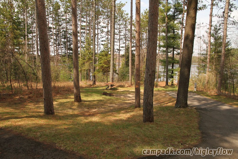 Campsite Photo of Site 34 at Higley Flow State Park, New York - Looking at Site from Road
