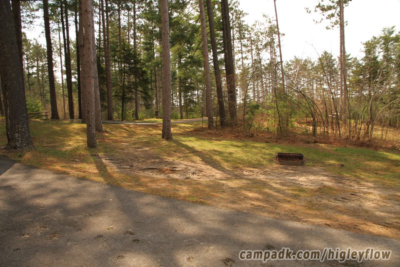 Campsite Photo of Site 34 at Higley Flow State Park, New York - Cross Site View