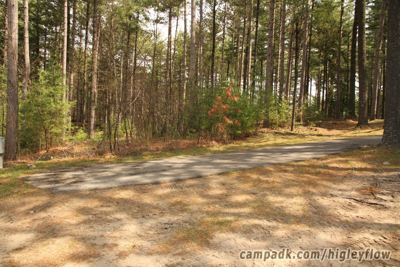 Campsite Photo of Site 34 at Higley Flow State Park, New York - Cross Site View