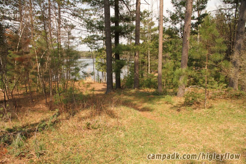 Campsite Photo of Site 34 at Higley Flow State Park, New York - Pathway Down to Water
