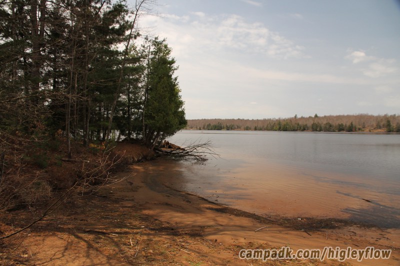Campsite Photo of Site 34 at Higley Flow State Park, New York - View from Shoreline