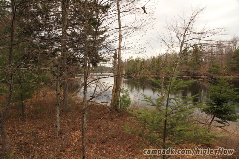 Campsite Photo of Site 94 at Higley Flow State Park, New York - Cross Site View