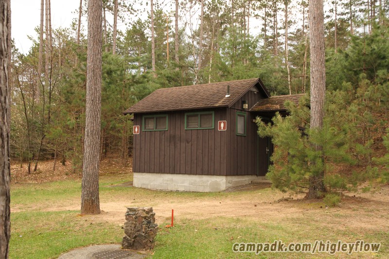 Campsite Photo of Site 94 at Higley Flow State Park, New York - Washroom Across the Road