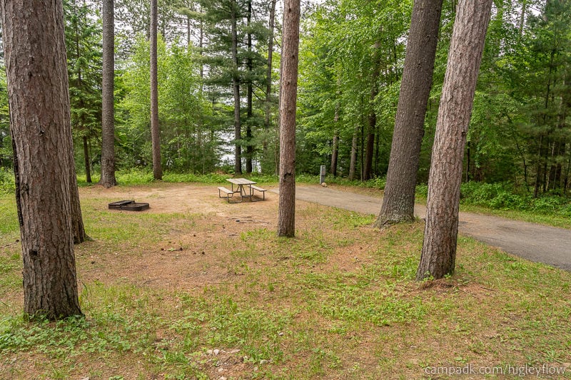 Campsite Photo of Site 34 at Higley Flow State Park, New York - Looking at Site from Road