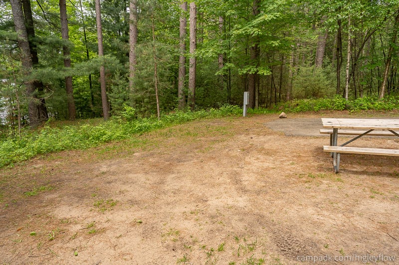 Campsite Photo of Site 34 at Higley Flow State Park, New York - Cross Site View