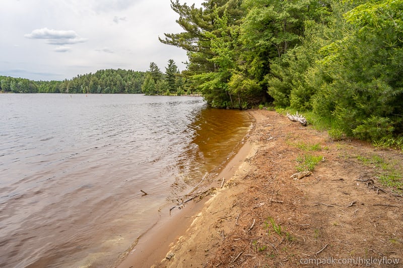 Campsite Photo of Site 34 at Higley Flow State Park, New York - Shoreline