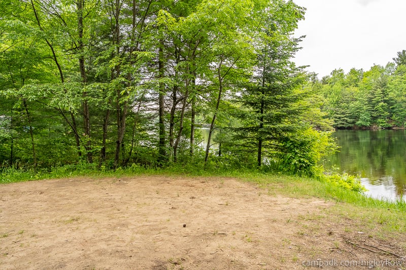 Campsite Photo of Site 94 at Higley Flow State Park, New York - Cross Site View