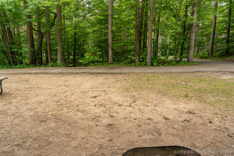 Campsite Photo of Site 94 at Higley Flow State Park, New York - Cross Site View