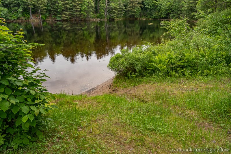 Campsite Photo of Site 94 at Higley Flow State Park, New York - Pathway Down to Water