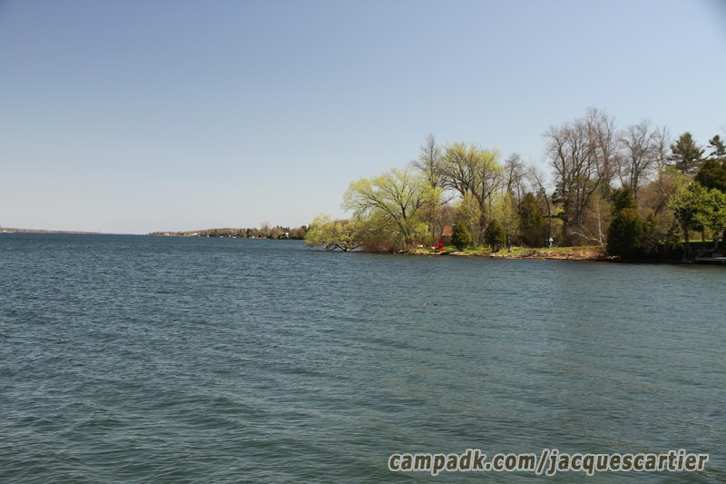 Campsite Photo of Site 111 at Jacques Cartier State Park, New York - View from Shoreline