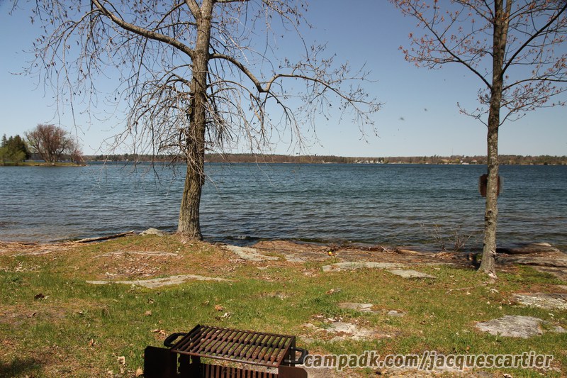 Campsite Photo of Site 45 at Jacques Cartier State Park, New York - Fireplace View
