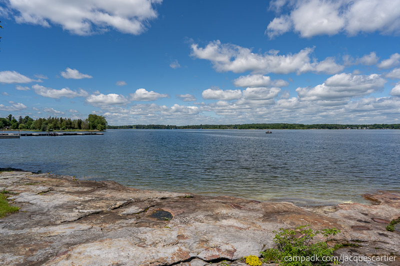 Campsite Photo of Site 111 at Jacques Cartier State Park, New York - View from Shoreline