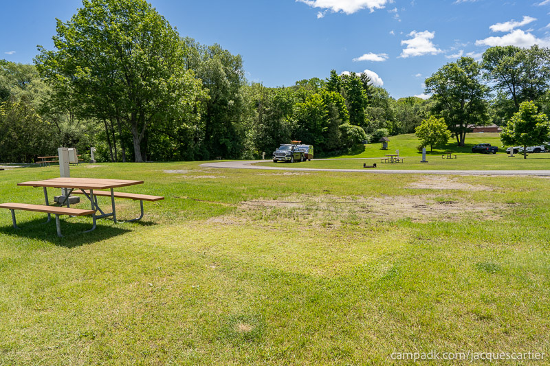 Campsite Photo of Site 111 at Jacques Cartier State Park, New York - Looking Back Towards Road