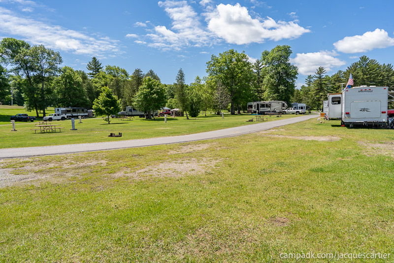 Campsite Photo of Site 111 at Jacques Cartier State Park, New York - Looking Back Towards Road