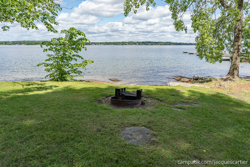 Campsite Photo of Site 45 at Jacques Cartier State Park, New York - Fireplace View