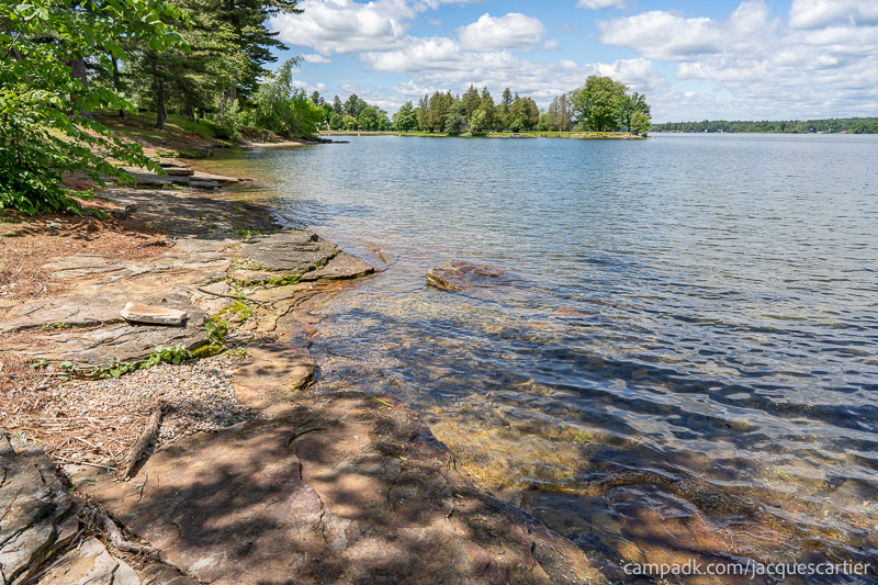 Campsite Photo of Site 45 at Jacques Cartier State Park, New York - Shoreline