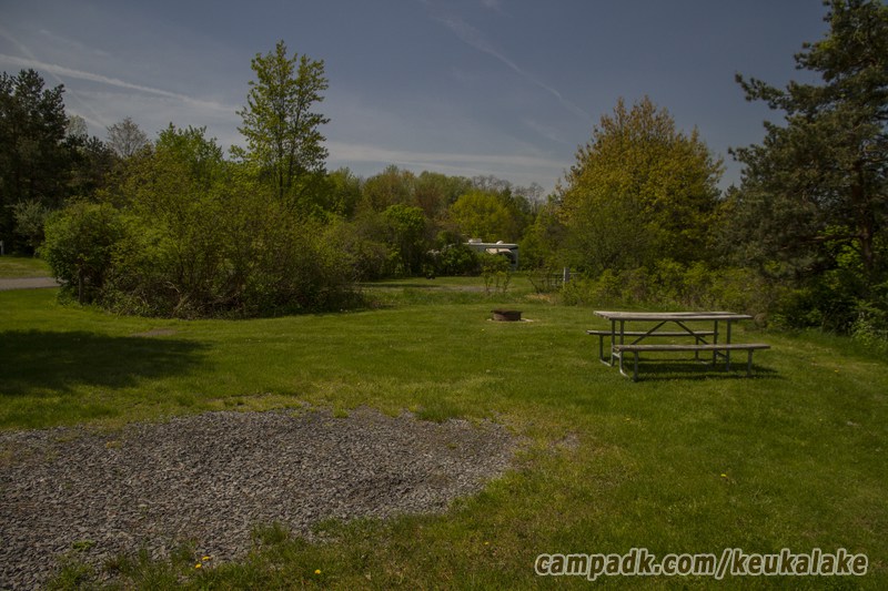 Campsite Photo of Site 134 at Keuka Lake State Park, New York - Cross Site View