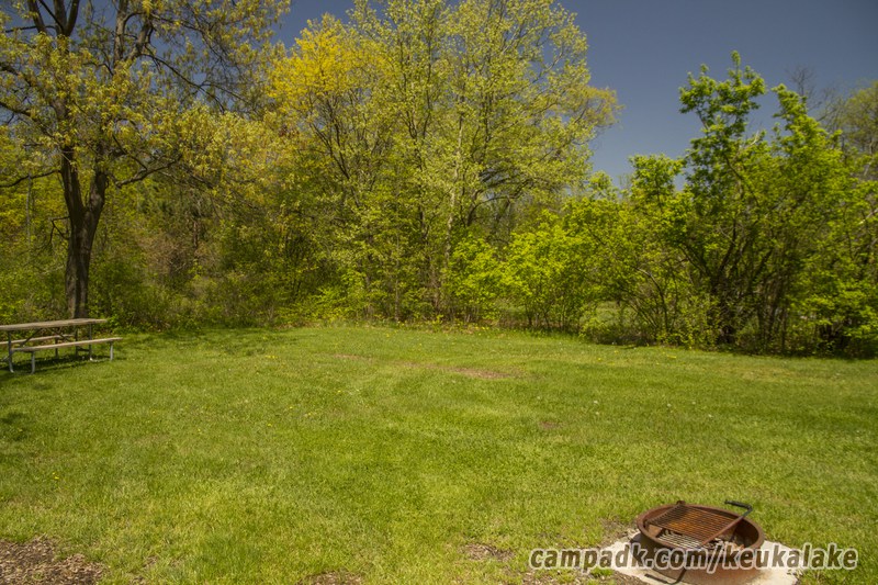 Campsite Photo of Site 13 at Keuka Lake State Park, New York - Cross Site View