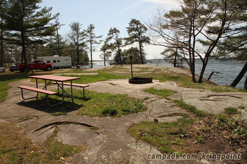 Campsite Photo of Site 19 at Kring Point State Park, New York - Cross Site View