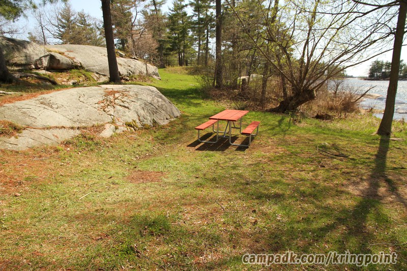 Campsite Photo of Site 2 at Kring Point State Park, New York - Cross Site View