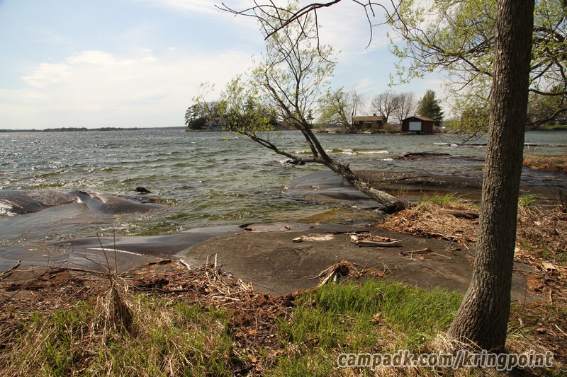 Campsite Photo of Site 2 at Kring Point State Park, New York - Shoreline