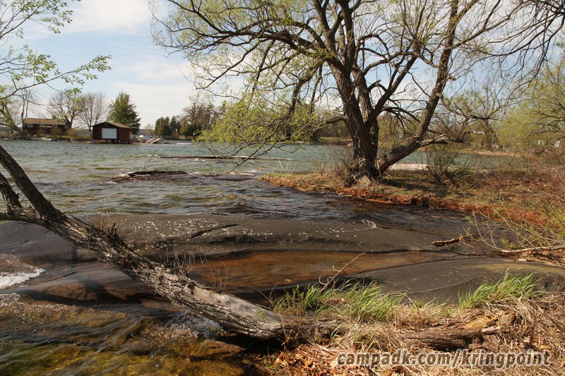 Campsite Photo of Site 2 at Kring Point State Park, New York - Shoreline and View