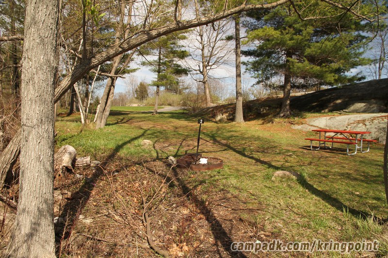 Campsite Photo of Site 2 at Kring Point State Park, New York - Returning Along Pathway from Water