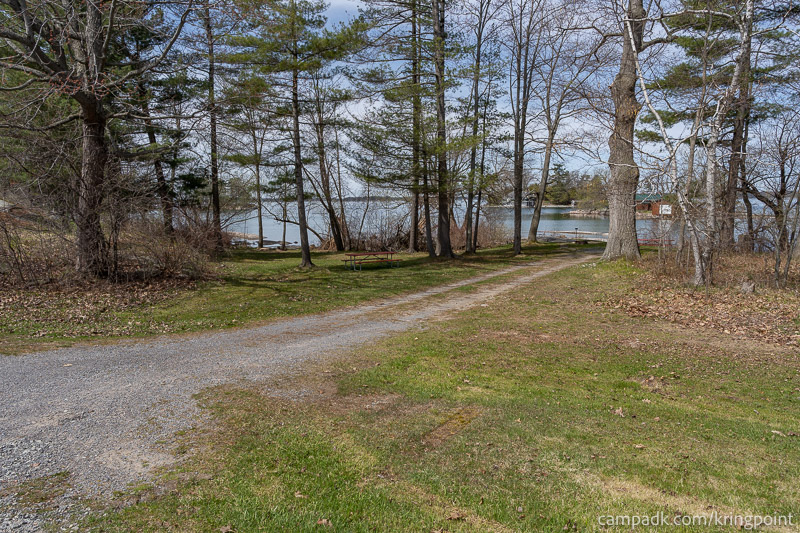 Campsite Photo of Site 2 at Kring Point State Park, New York - Looking at Site from Road