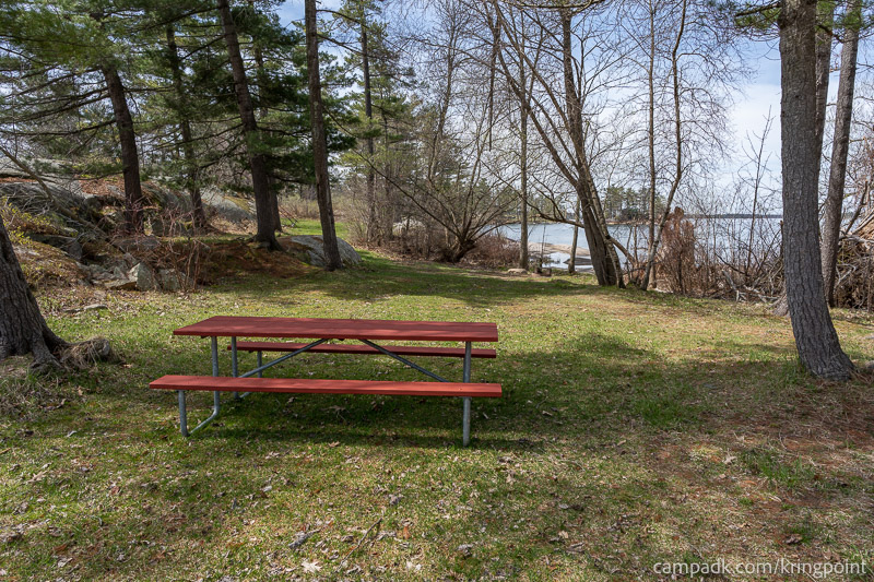Campsite Photo of Site 2 at Kring Point State Park, New York - Looking at Site from Part Way In