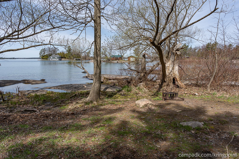 Campsite Photo of Site 2 at Kring Point State Park, New York - Cross Site View