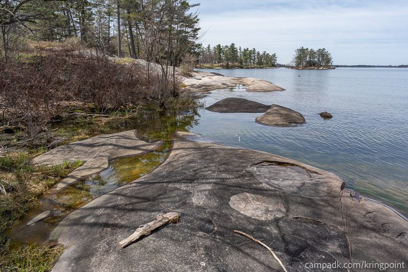 Campsite Photo of Site 2 at Kring Point State Park, New York - Shoreline