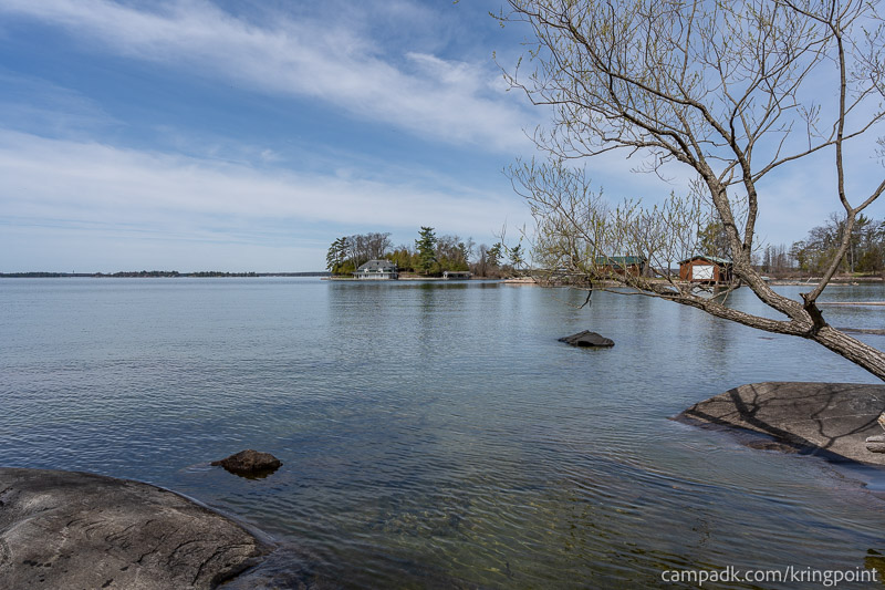 Campsite Photo of Site 2 at Kring Point State Park, New York - View from Shoreline