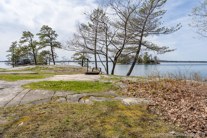 Campsite Photo of Site 19 at Kring Point State Park, New York - Cross Site View