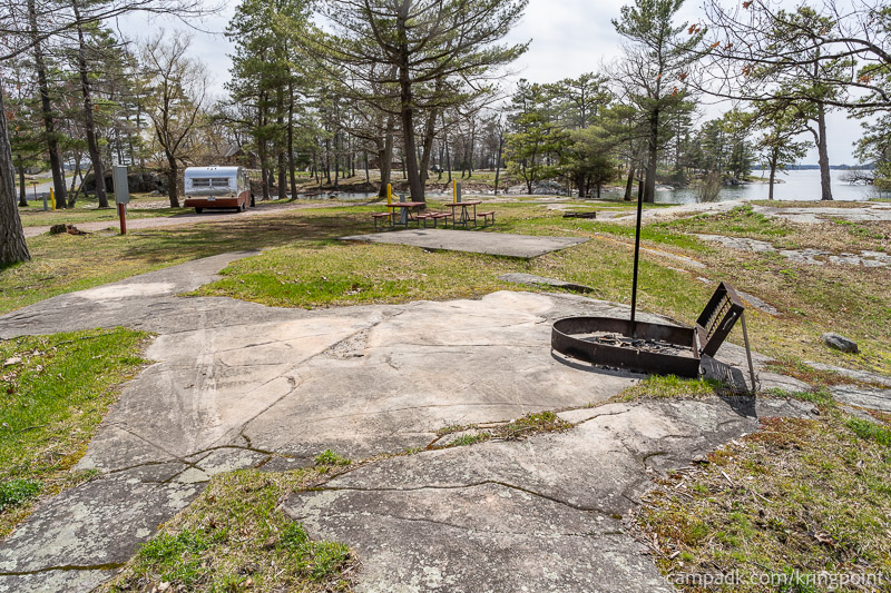 Campsite Photo of Site 19 at Kring Point State Park, New York - Cross Site View