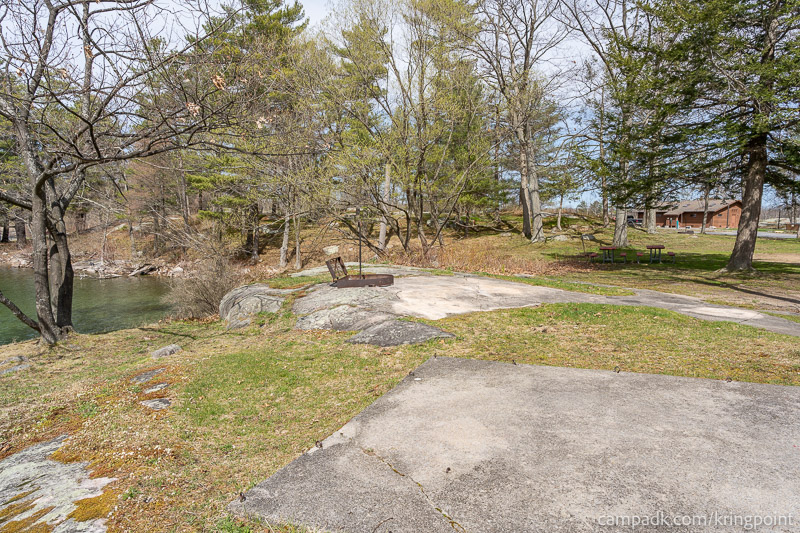 Campsite Photo of Site 19 at Kring Point State Park, New York - Cross Site View