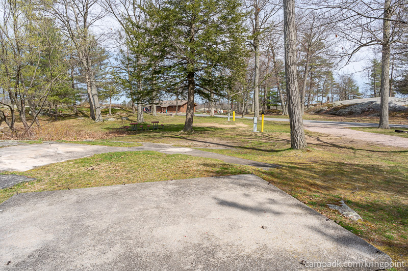 Campsite Photo of Site 19 at Kring Point State Park, New York - Cross Site View