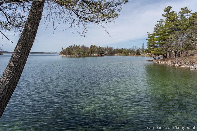 Campsite Photo of Site 19 at Kring Point State Park, New York - View from Shoreline