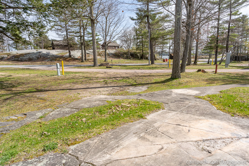 Campsite Photo of Site 19 at Kring Point State Park, New York - Looking Back Towards Road