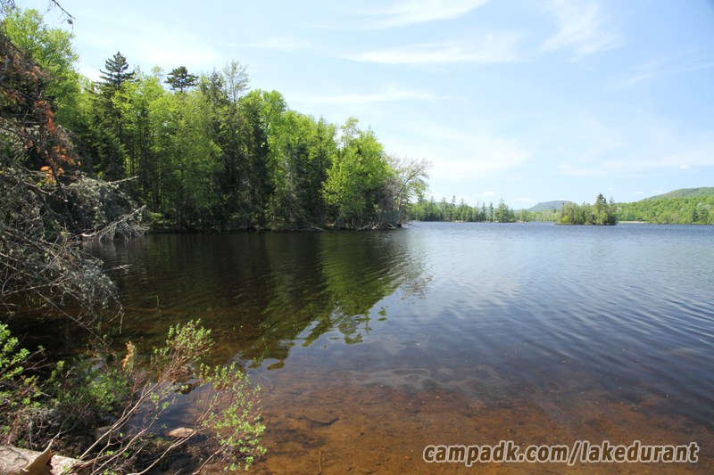 Campsite Photo of Site 51 at Lake Durant Campground, New York - View from Shoreline