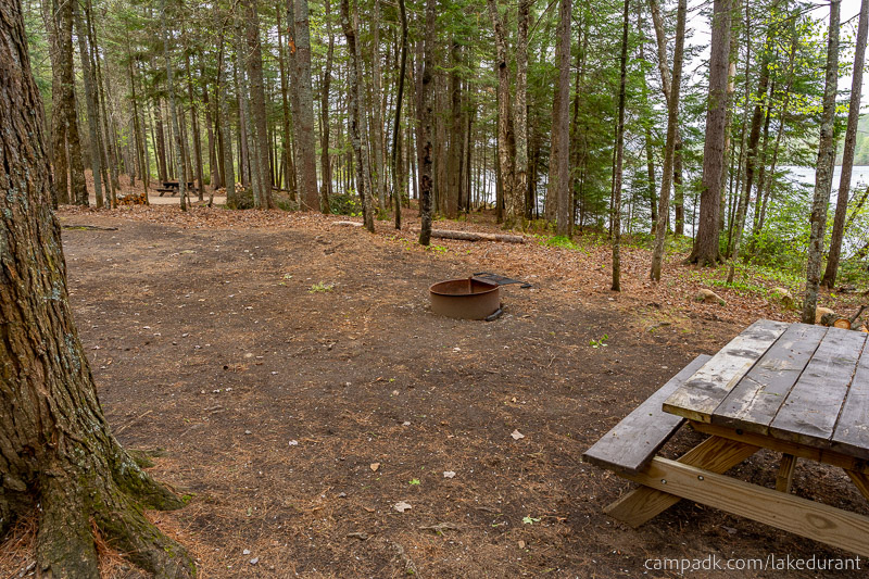 Campsite Photo of Site 42 at Lake Durant Campground, New York - Cross Site View