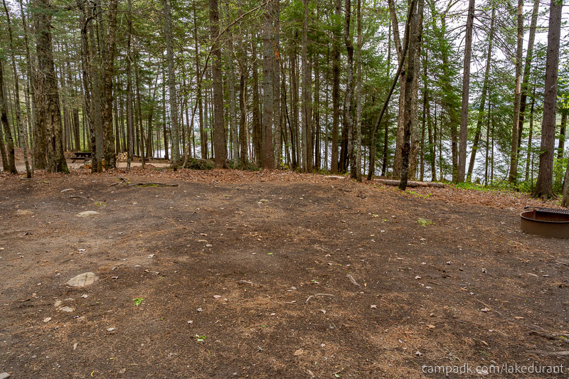 Campsite Photo of Site 42 at Lake Durant Campground, New York - Cross Site View