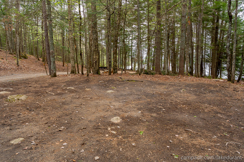 Campsite Photo of Site 42 at Lake Durant Campground, New York - Cross Site View