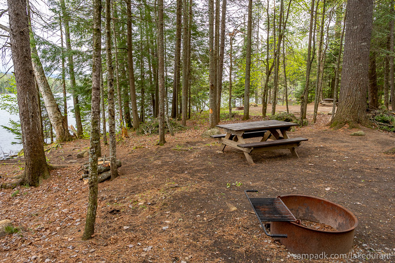 Campsite Photo of Site 42 at Lake Durant Campground, New York - Cross Site View