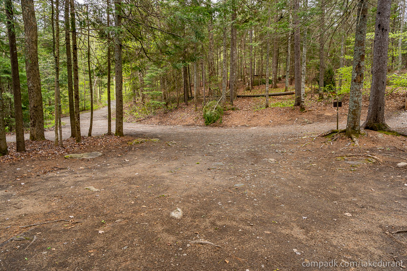Campsite Photo of Site 42 at Lake Durant Campground, New York - Looking Back Towards Road