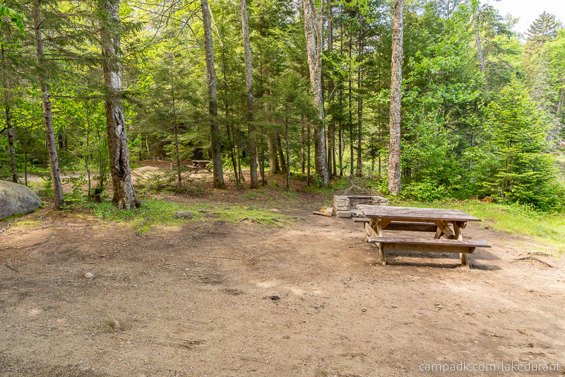 Campsite Photo of Site 51 at Lake Durant Campground, New York - Cross Site View