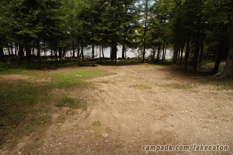 Campsite Photo of Site 100 at Lake Eaton Campground, New York - Looking at Site from Road