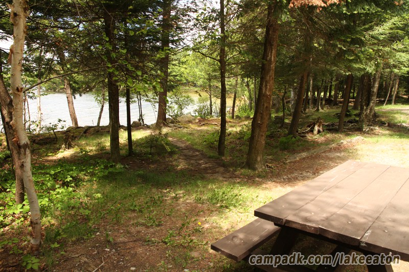 Campsite Photo of Site 100 at Lake Eaton Campground, New York - Cross Site View