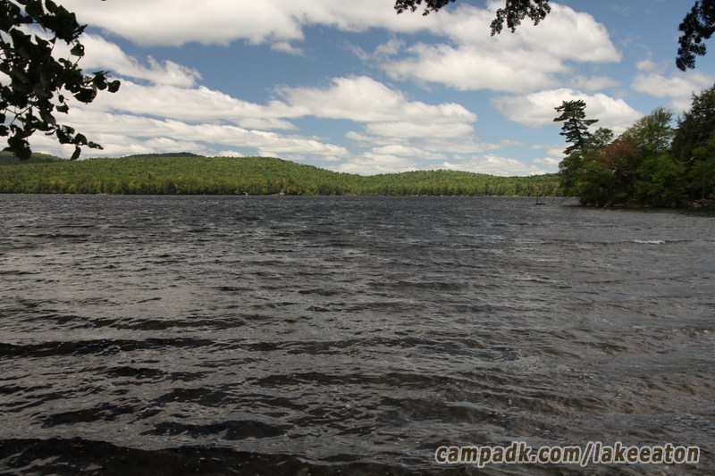 Campsite Photo of Site 100 at Lake Eaton Campground, New York - View from Shoreline