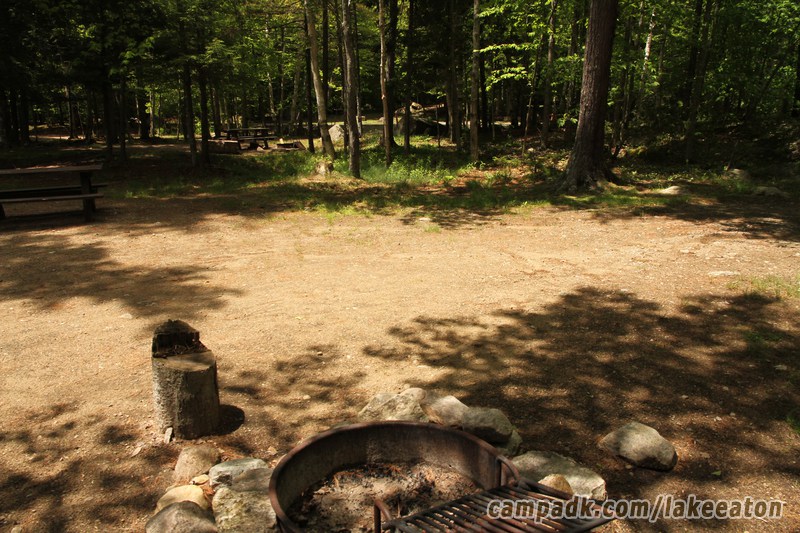 Campsite Photo of Site 47 at Lake Eaton Campground, New York - Cross Site View