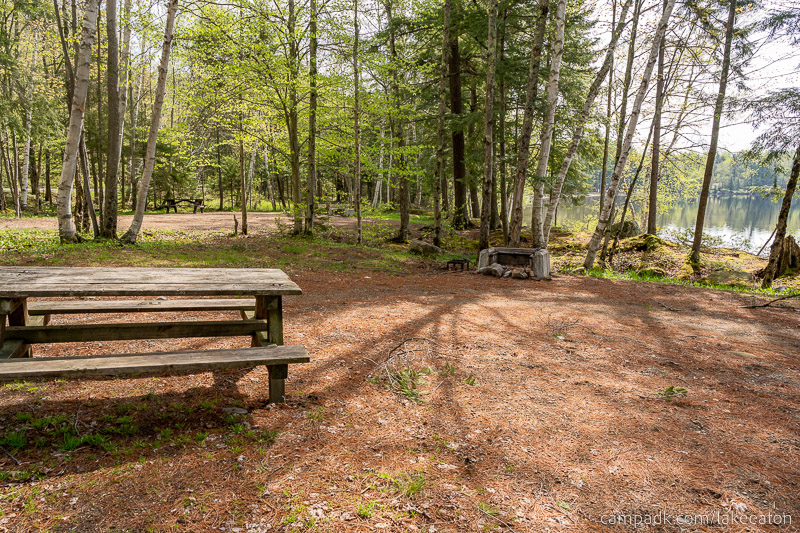Campsite Photo of Site 47 at Lake Eaton Campground, New York - Cross Site View